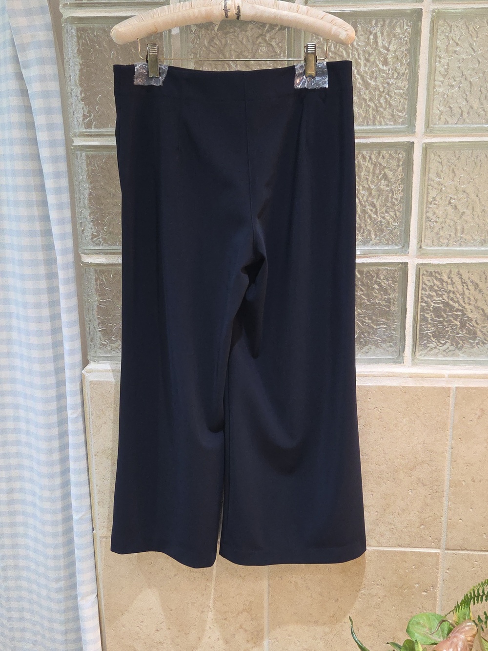 Theory Navy Wide-Leg Pants - Picture 7 of 10